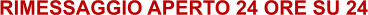 RIMESSAGGIO APERTO 24 ORE SU 24